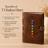 Seven Chakra Diary - with 7 Authentic Semi Precious Stones
