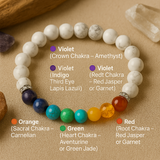 7 Chakra Howlite Bracelet
