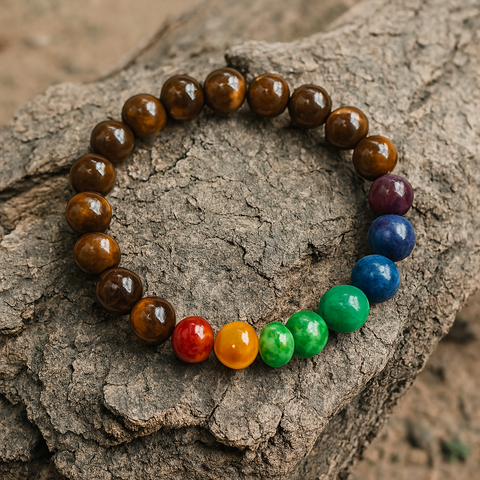 7 Chakra Tiger Eye Bracelet