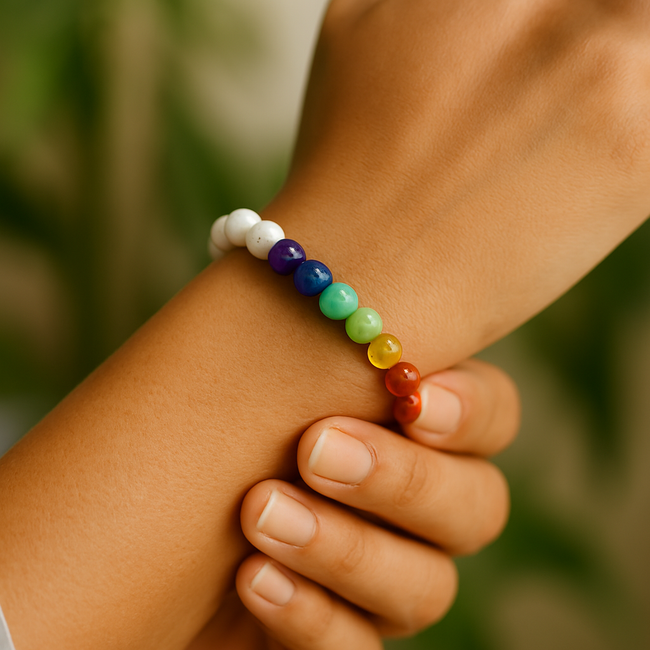 7 Chakra Howlite Bracelet