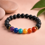 7 Chakra Lava Bracelet