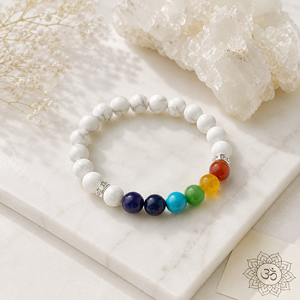 7 Chakra Howlite Bracelet