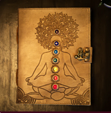 Seven Chakra Diary - with 7 Authentic Semi Precious Stones