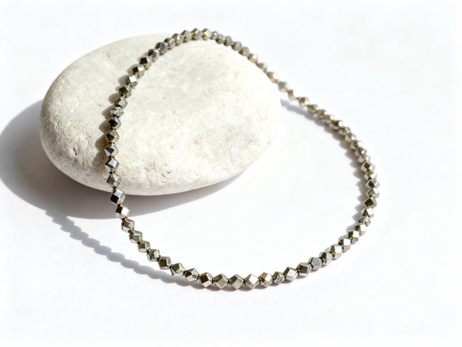 Raw Pyrite Anklet Set of 2 – Double Abundance, Double Protection