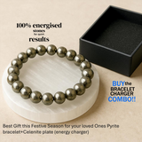 Pyrite Bracelet Combo with Raw Selenite Plate