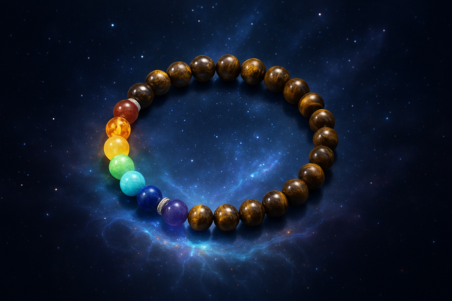 7 Chakra Tiger Eye Bracelet