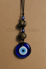 Evil Eye Hanging with Pyrite Stone