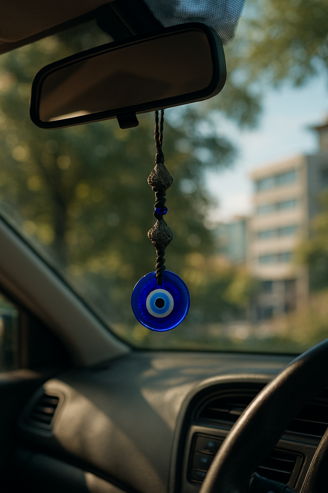 Evil Eye Hanging with Pyrite Stone