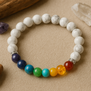 7 Chakra Howlite Bracelet
