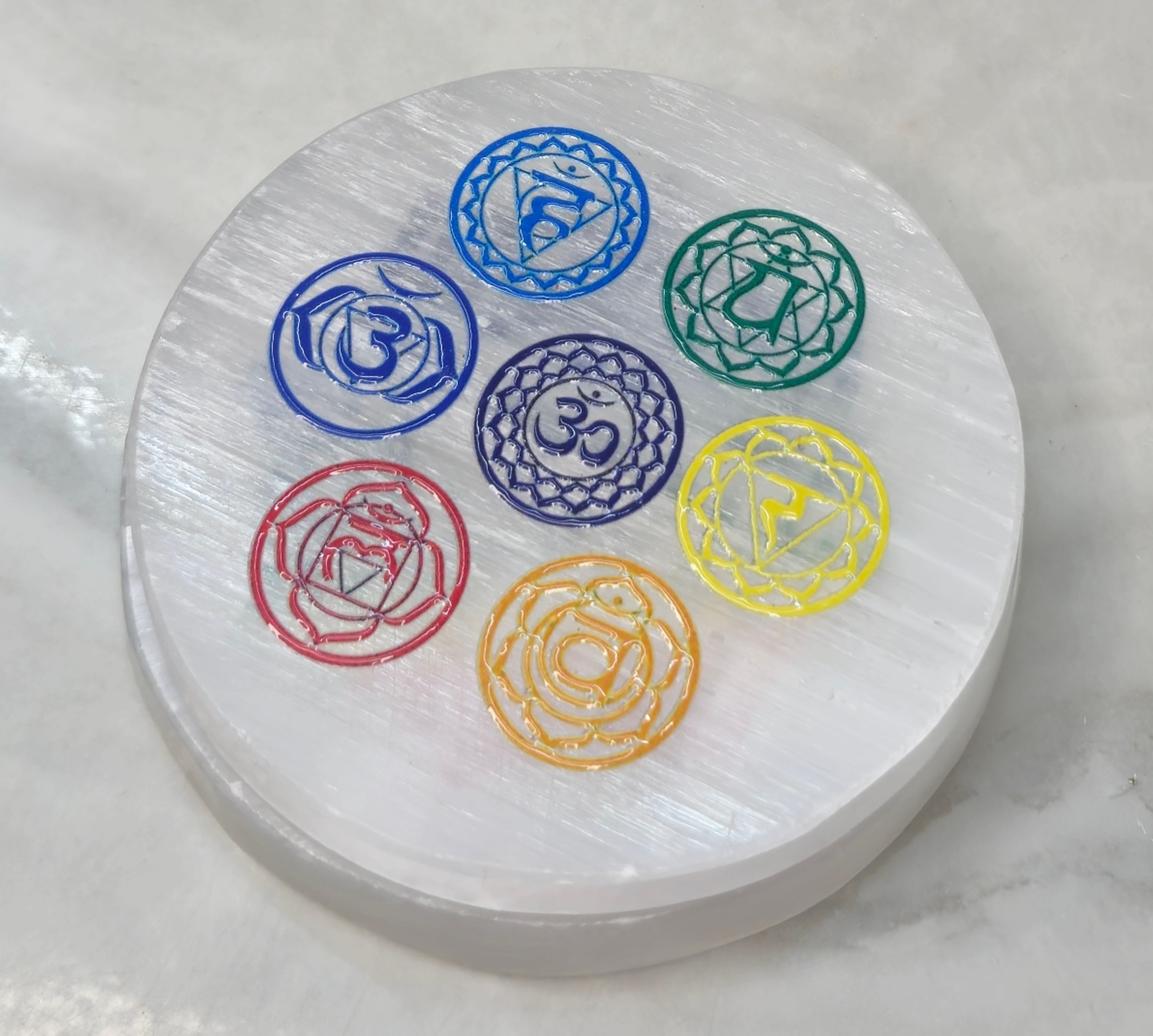 Evil Eye Nazar Raksha Bracelet with Selenite Plate(Stone Charger) - Image 4