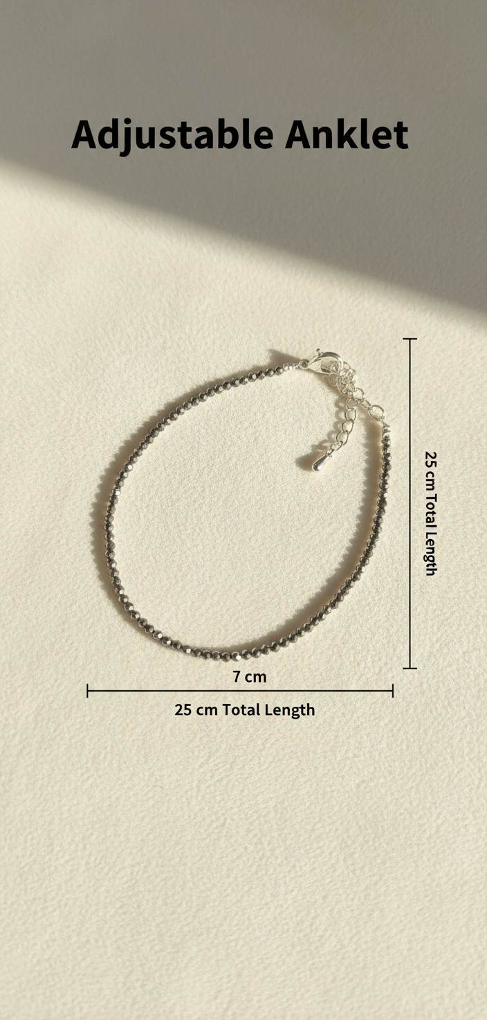 Raw Pyrite Anklet - Image 5