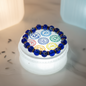 Evil Eye Nazar Raksha Bracelet with Selenite Plate(Stone Charger)